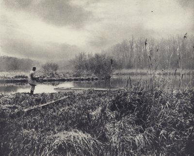 En januaraften på testen (s/h-foto) af Edward Alfred Barton