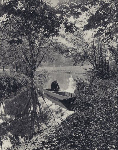 Et sidevandløb ved Misbourne (s/h-foto) af Edward Alfred Barton