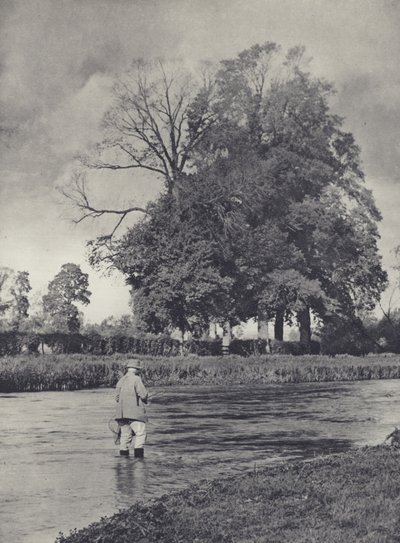 Ællingtid over Romsey på Test (s/h-foto) af Edward Alfred Barton