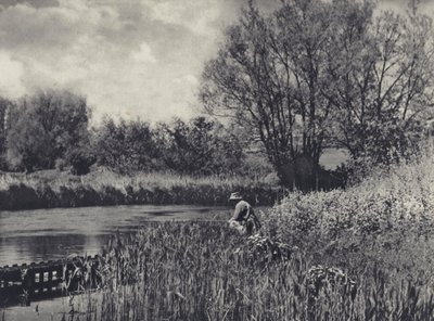 Maj-tid på en prøveflod (s/h-foto) af Edward Alfred Barton