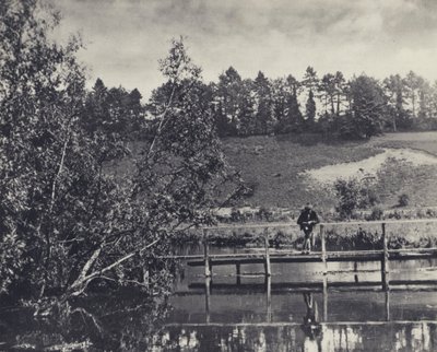 Tumbling Bay, på en transportør af testen under Fullerton (s/h-foto) af Edward Alfred Barton