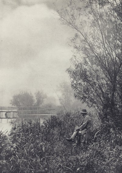 Venter på at tågen skal lette (s/h-foto) af Edward Alfred Barton