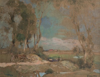 Gates of Fens, Suffolk af Edward Arthur Walton