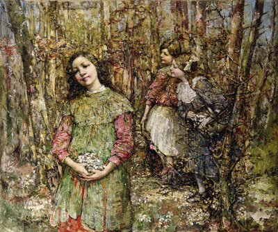 Indsamling af vintergækker af Edward Atkinson Hornel