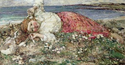 Happy Summer (olie på lærred) af Edward Atkinson Hornel