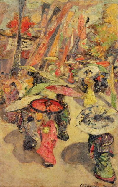 Gadescene, Tokyo af Edward Atkinson Hornel