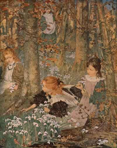 Forårets komme, 1899, c1930. af Edward Atkinson Hornel
