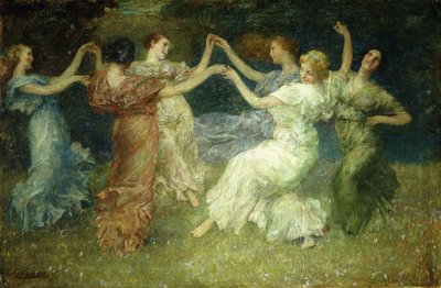 The Dancers (olie på lærred) af Edward August Bell