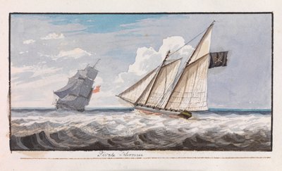 Piratskonnert, ca. 1805 (akvarel) af Edward Bamfylde Eagles
