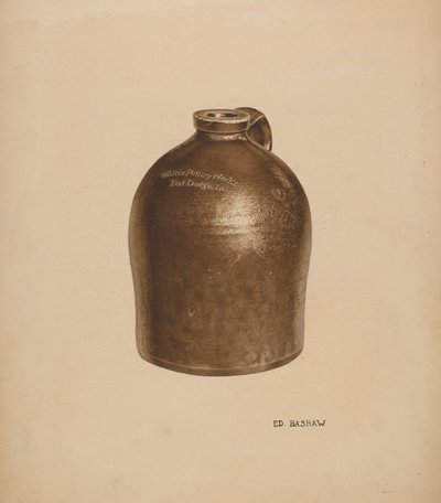 Keramik mælkekande af Edward Bashaw