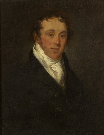 Sir Charles A. Elton (olie på panel) af Edward Bird