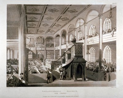 Philanthropic Society Institution Chapel, London Road, Southwark, London, 1809 af Edward Blackburn