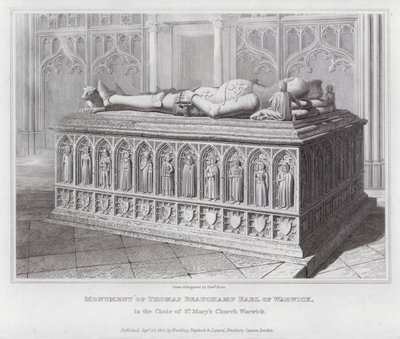 Monument af Thomas Beauchamp Earl of Warwick, i koret i St Mary