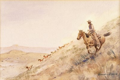 Afrunding af heste af Edward Borein