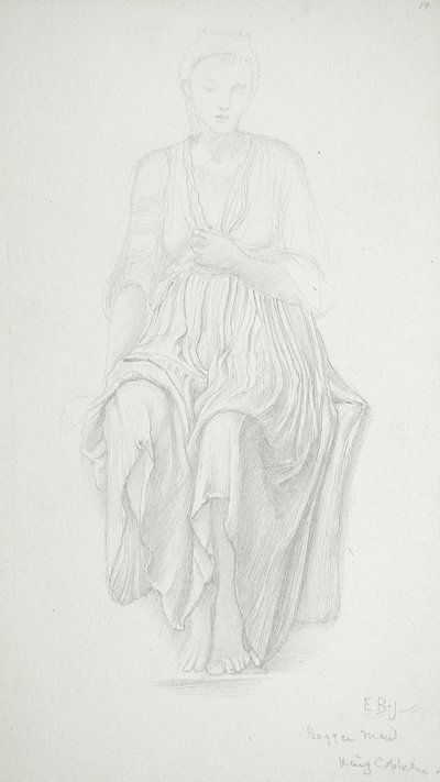 Siddende kvinde af Edward Burne-Jones