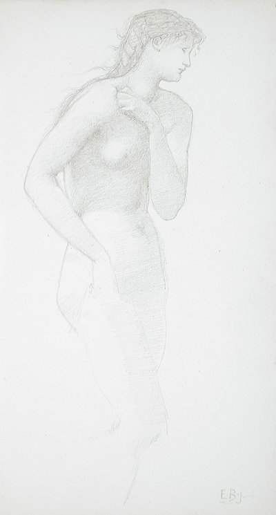 Stående kvindelig nøgenfigur af Edward Burne-Jones