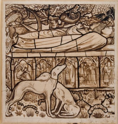 Tristrams og Iseults grav af Edward Burne Jones