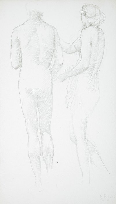 To nøgne figurer set bagfra af Edward Burne-Jones