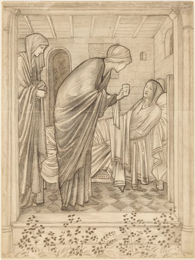 Besøg hos de syge af Edward Burne-Jones