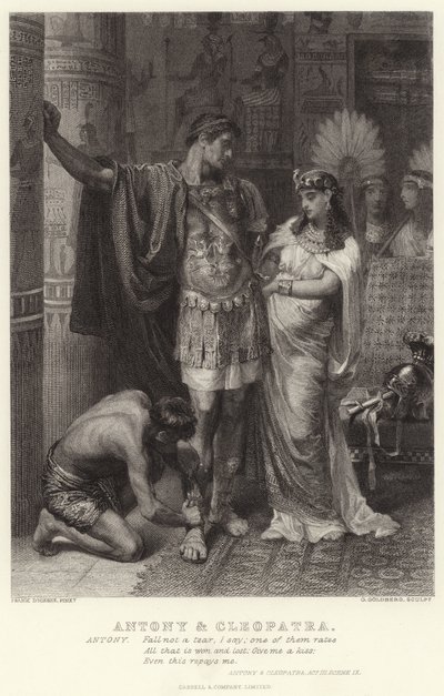Antony og Cleopatra, Antony og Cleopatra, akt III, Scene IX af Edward Burne Jones