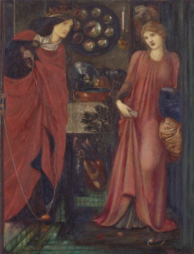 Den smukke Rosamund og dronning Eleanor af Edward Burne Jones