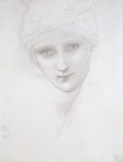 Hoved af en kvinde, 1890 af Edward Burne Jones