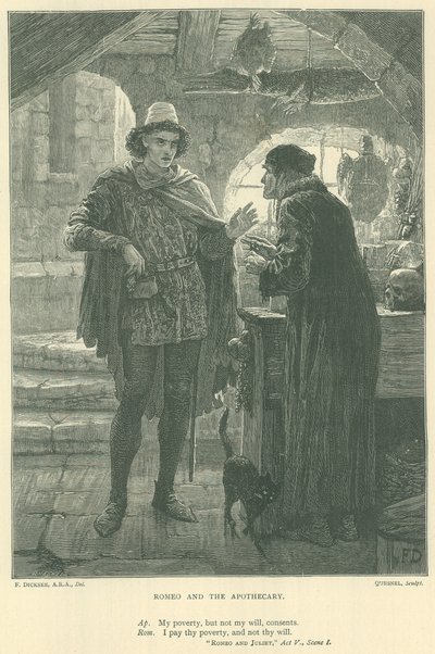 Illustration til Romeo og Julie af Edward Burne Jones
