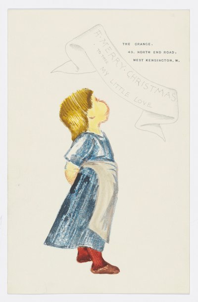 Brev til kunstnerens barnebarn Angela Thirkell (blyant på papir) af Edward Burne Jones