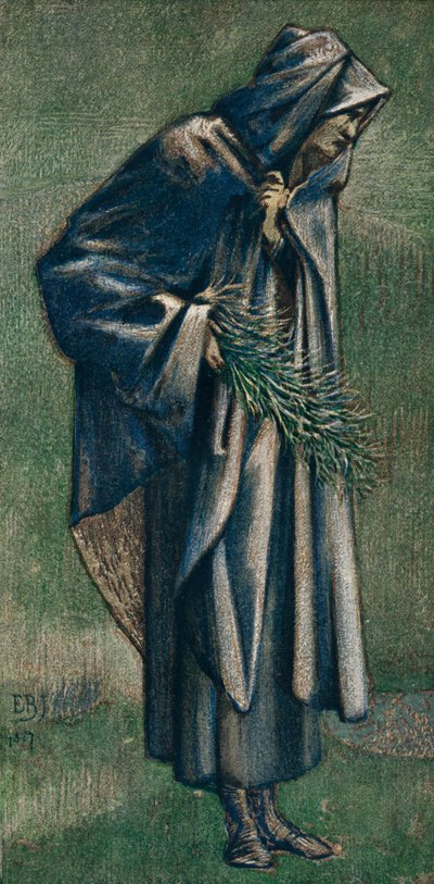 Studie for St. Joseph in Picture, The Star of Bethlehem, 1887. af Edward Burne Jones
