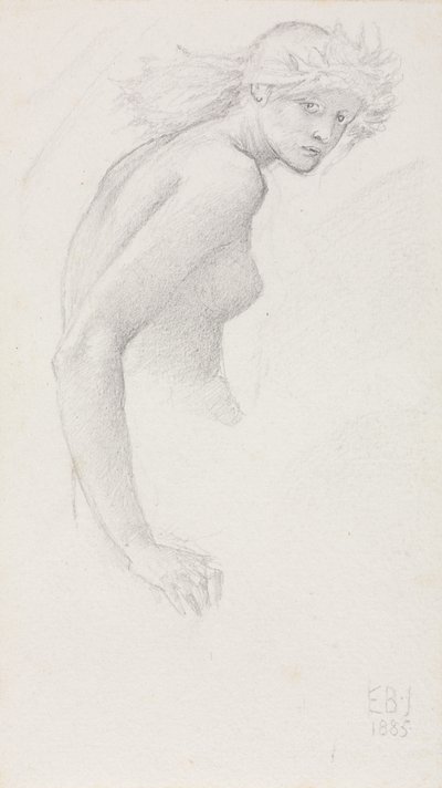 Studie af en kvindeskikkelse, 1885. af Edward Burne Jones