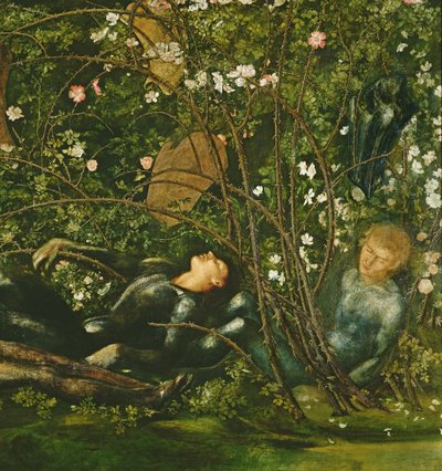 Ridderne og den lille rose, 1869 (detalje af 198347) af Edward Burne Jones