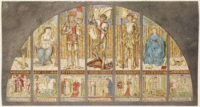 Rosenkrigene - Edward IV, Henry VI, St. George med Allegory af Edward Burne Jones