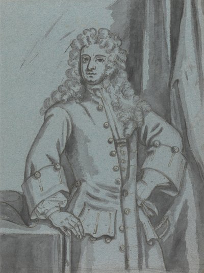 En gentleman, iført en frakke med lange knapper med store manchetter af Edward Byng