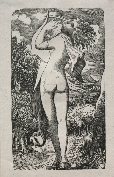 Bacchante eller The Player on The Lyre, 1829. af Edward Calvert