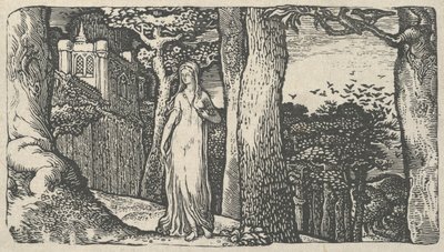 Lady with the Rooks, 1829. af Edward Calvert