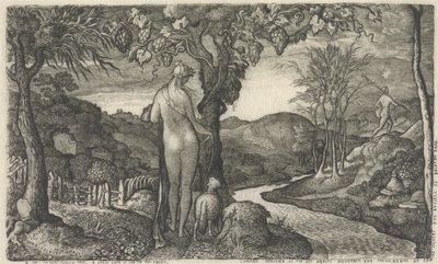 The Bride, 1828 (streggravering) af Edward Calvert