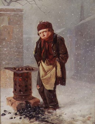 Kastanjesælgeren (olie) af Edward Charles Barnes
