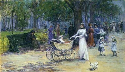 Promenading (akvarel) af Edward Charles Clifford