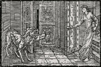 Cerberus af Edward Coley (after) Burne Jones