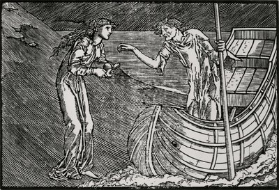 Charons honorar af Edward Coley (after) Burne Jones