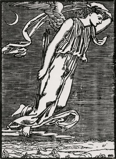 Psyche forventer Amor af Edward Coley (after) Burne Jones