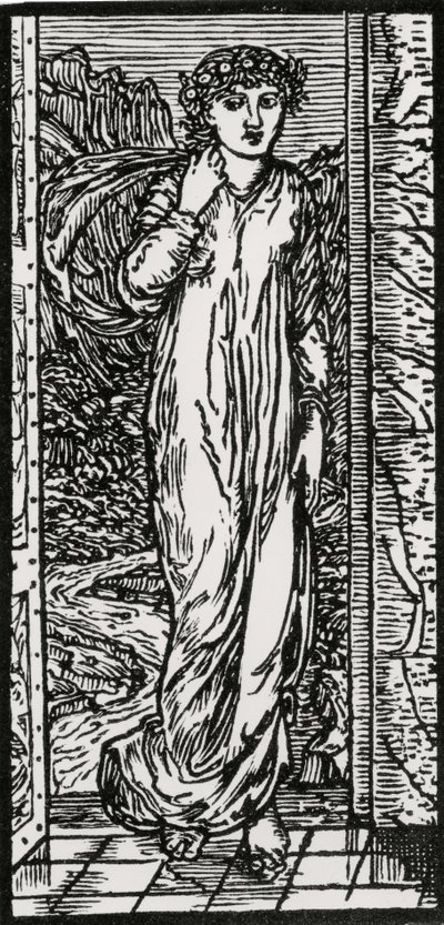 Psyke i haven af Edward Coley (after) Burne Jones