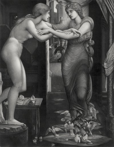 The Birth of Galatea, ca. 1885 (mezzotint på indlagt papir) af Edward Coley (after) Burne Jones