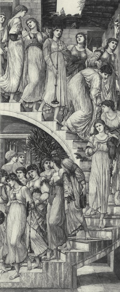 Den Gyldne Trappe af Edward Coley (after) Burne Jones