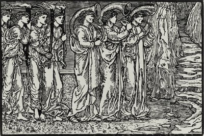Processionen til Bakken af Edward Coley (after) Burne Jones