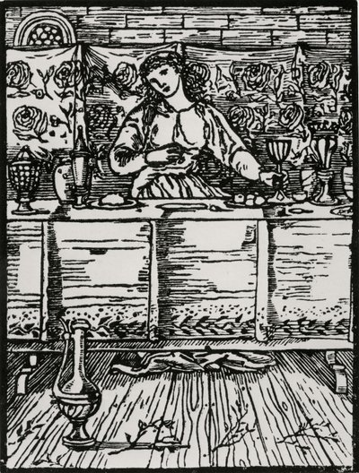 Sangen mens hun spiser af Edward Coley (after) Burne Jones