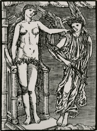 Venus sender Amor til Psyche af Edward Coley (after) Burne Jones