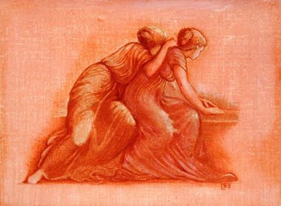 Figurer på en altan af Edward Coley Burne Jones