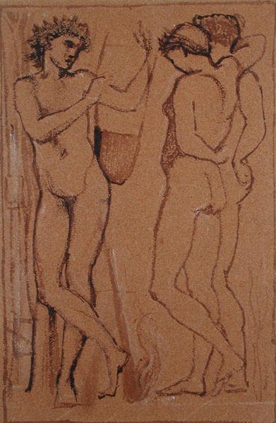 Hymenaeus (kul på papir) af Edward Coley Burne Jones