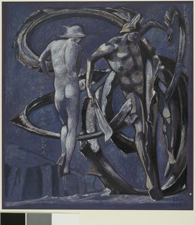 Perseus og Andromeda, undersøgelse for The Doom Fulfilled af Edward Coley Burne Jones